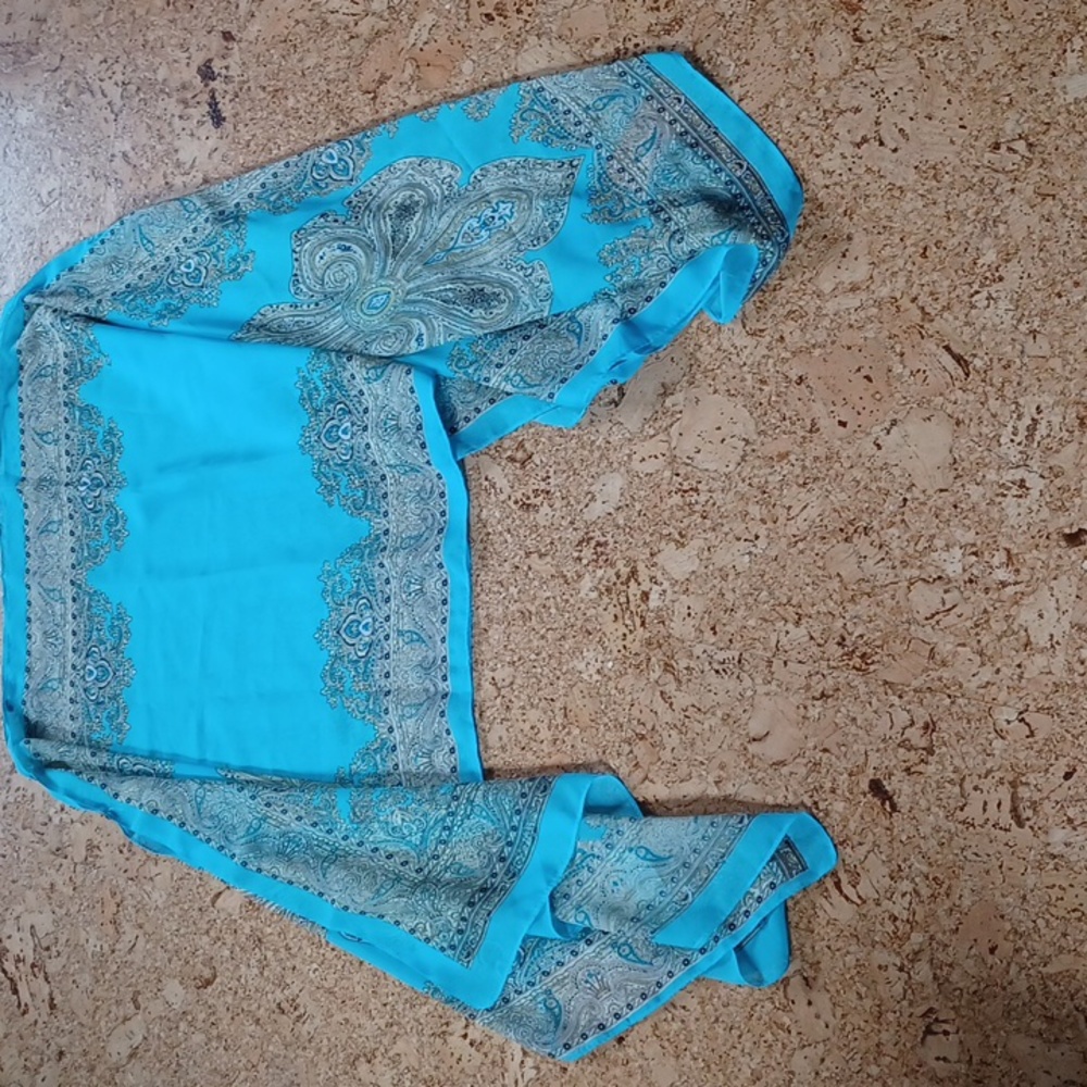 Sheer paisley poncho top, NWOT